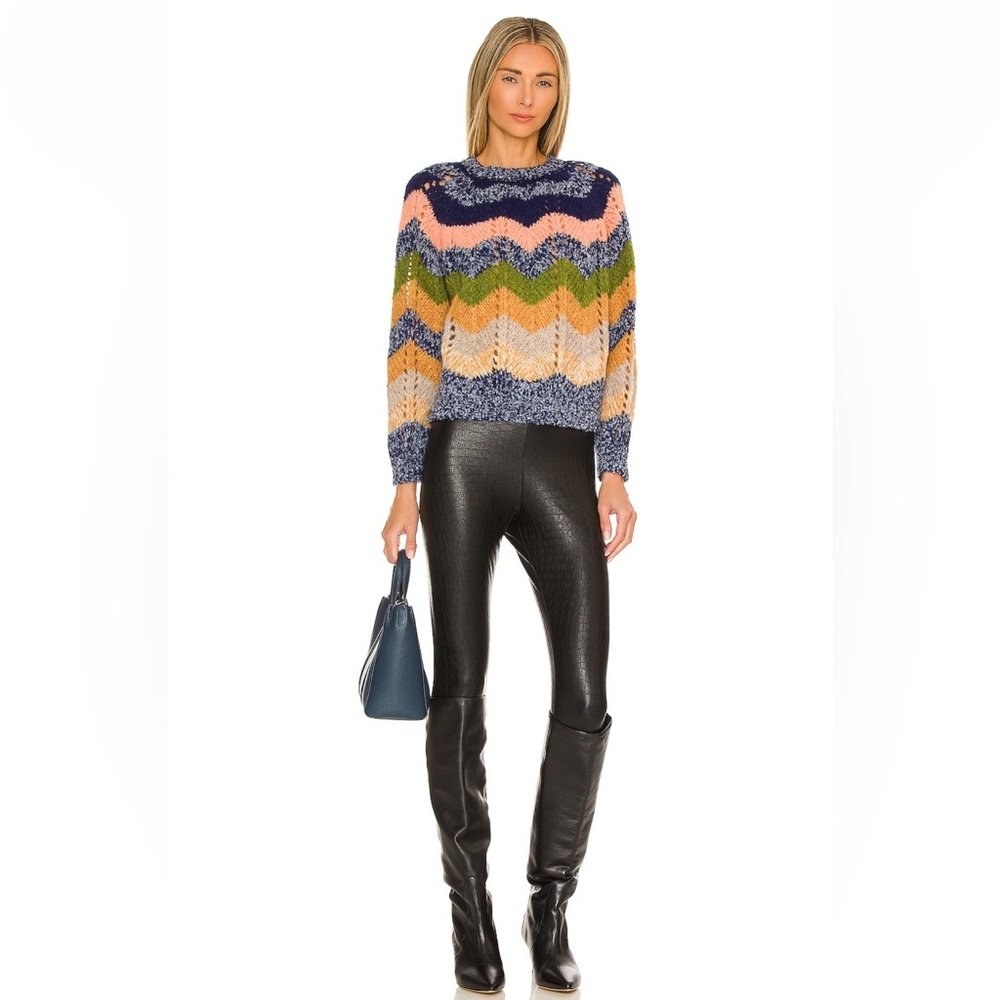 Commando Faux Leather Animal Legging in Croc Sz S